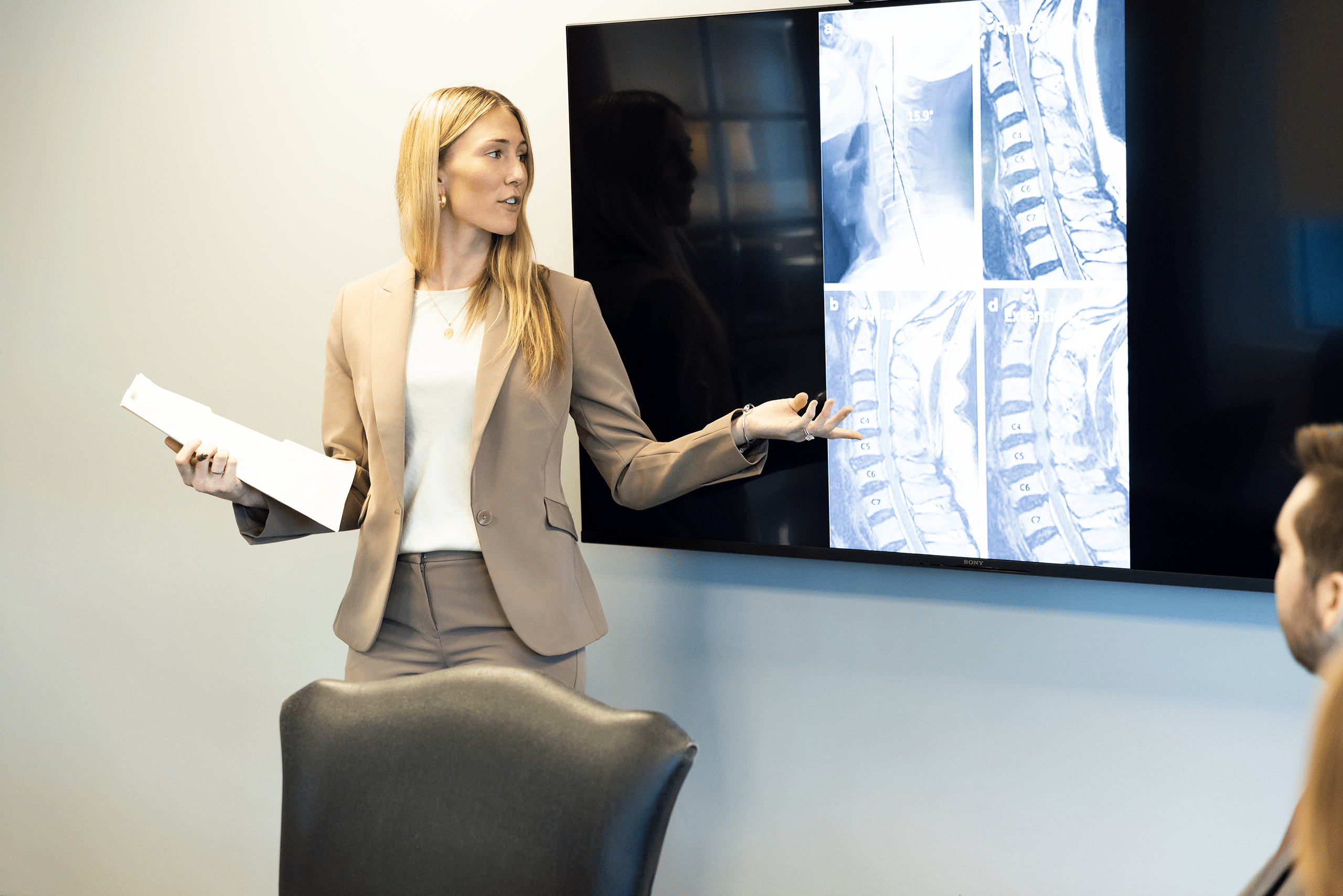 Courtney Troyan presenting evidence