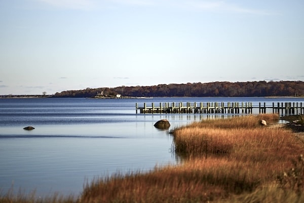 A peaceful autumn scene on Shelter Island, New York.