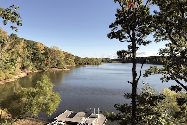 A view of the lake from the viewing platform at Hempstead Lake State.