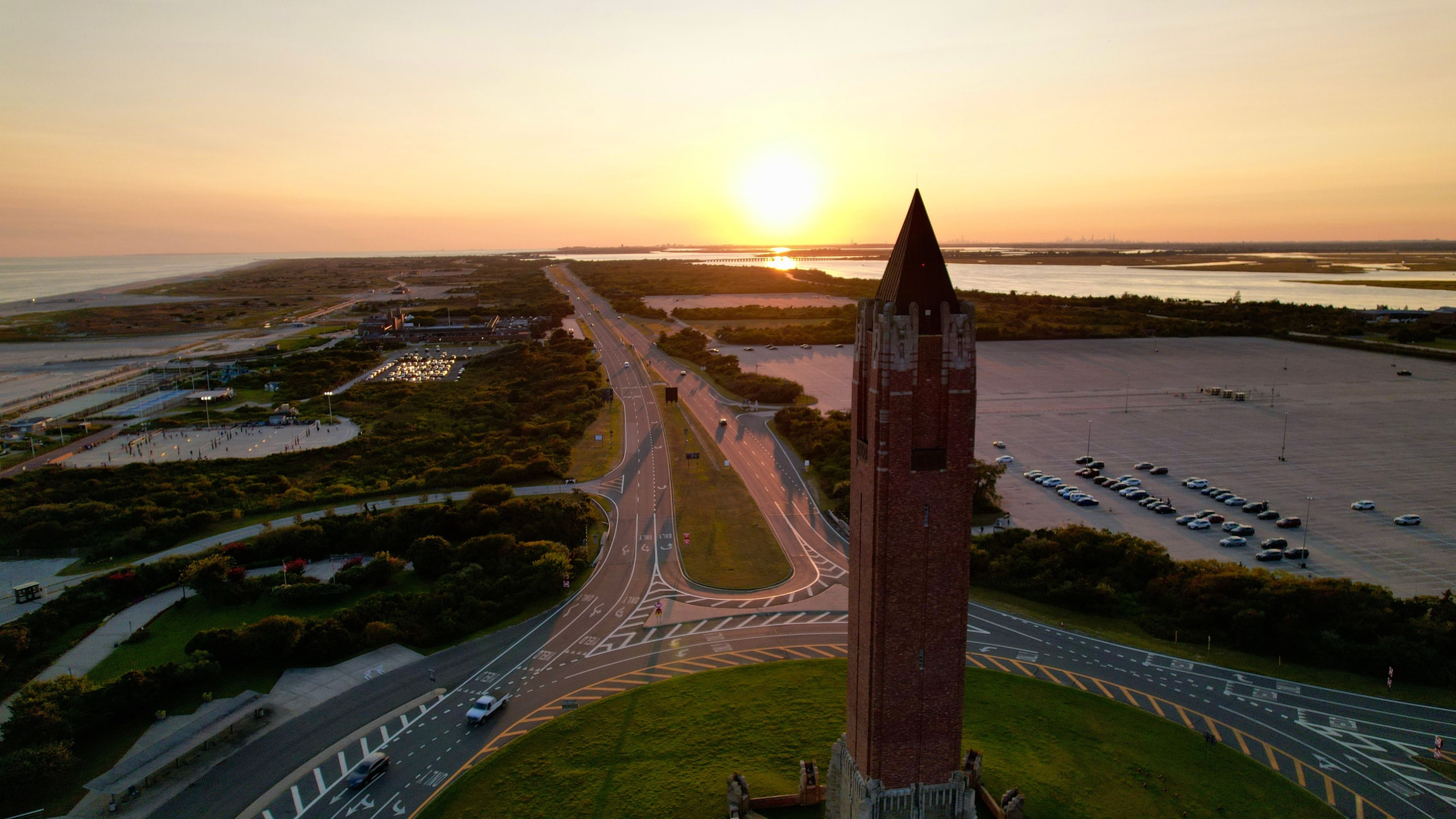 Jones Beach Water Tower at sunset